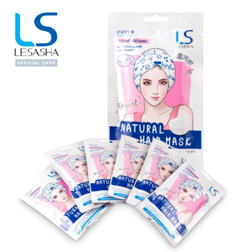 Лікувальна маска для волосся з шапочкою Lesasha Premium Йогурт для відновлення, 35 гр
