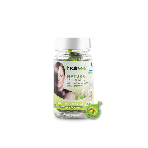 Капсули для волосся Lesasha Hair Serum Vitamin з оливковою олією в баночці, 20 шт