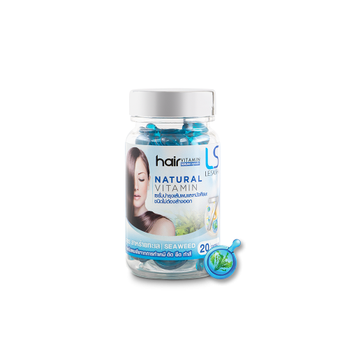 Тайські капсули для волосся Lesasha Hair Serum Vitamin з водоростями, в баночці 20 шт